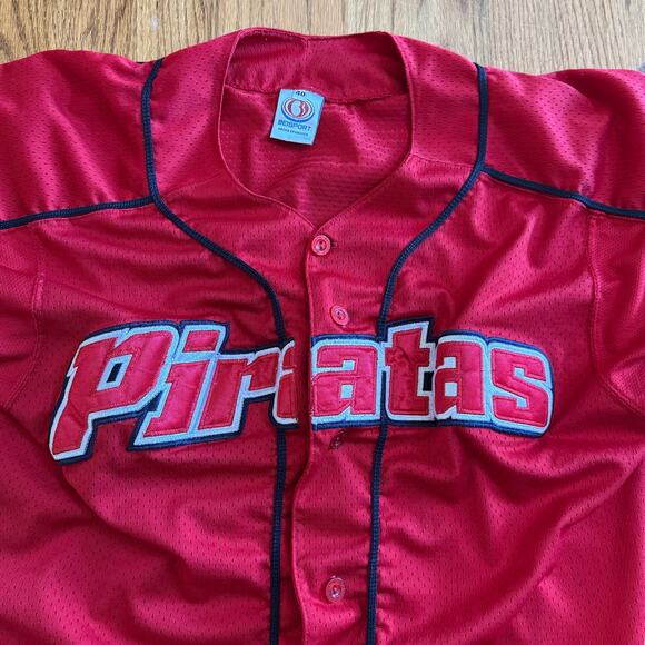 Piratas Jersey Men's 40 Beisport Brand Made in Mexico Red 10 on Back - Picture 1 of 9